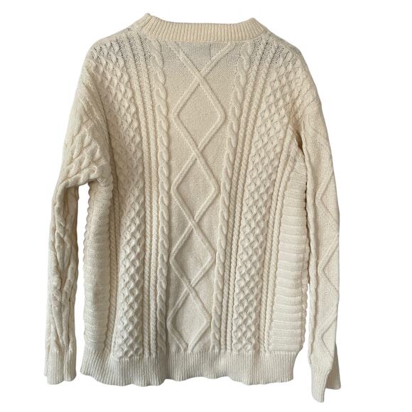 Aelfric Eden Cable Knit Fishermans Sweater Crewneck Pullover Outdoors Nordic XL - Picture 5 of 11